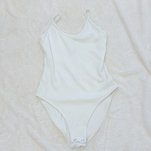 American Eagle white ribbed body suit size S